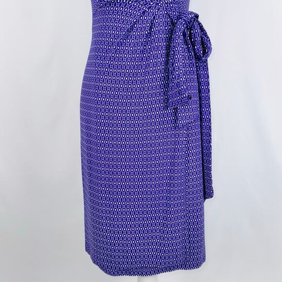 Seraphine Maternity Women's Geometric Knit Maternity Nursing Wrap Dress 8 Purple - Picture 5 of 15